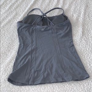 Athleta Gray Yoga Bra Tank size Small